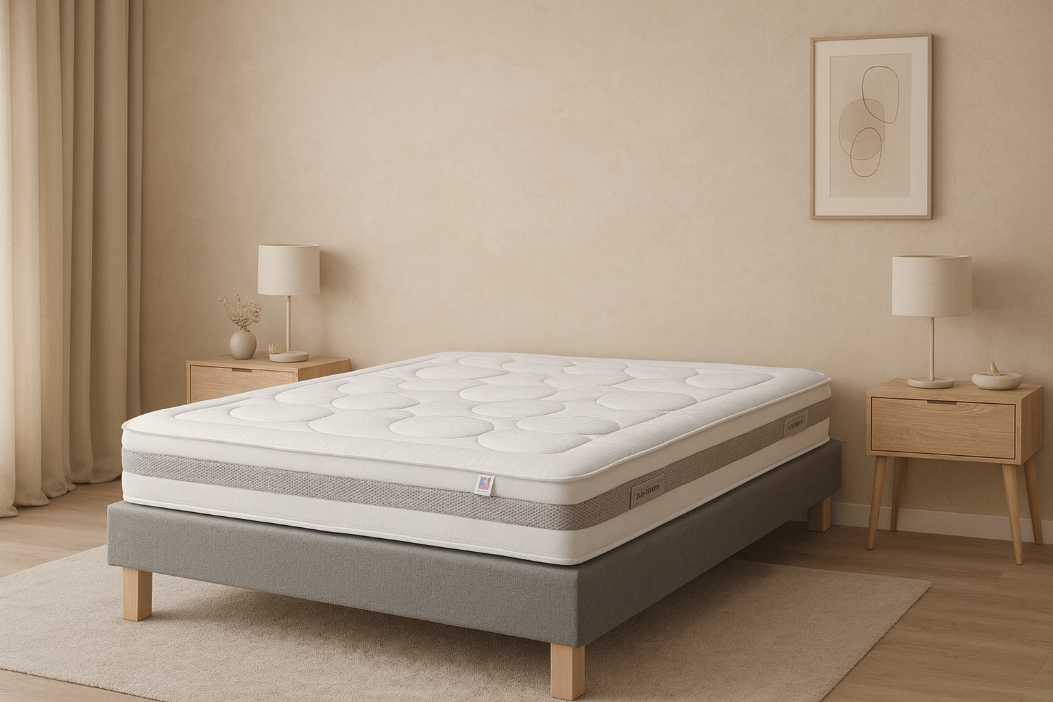 Matelas HIMALAYA HR55 kg/m³ | Confort Mi-Ferme 5 Zones & Haute Résilience